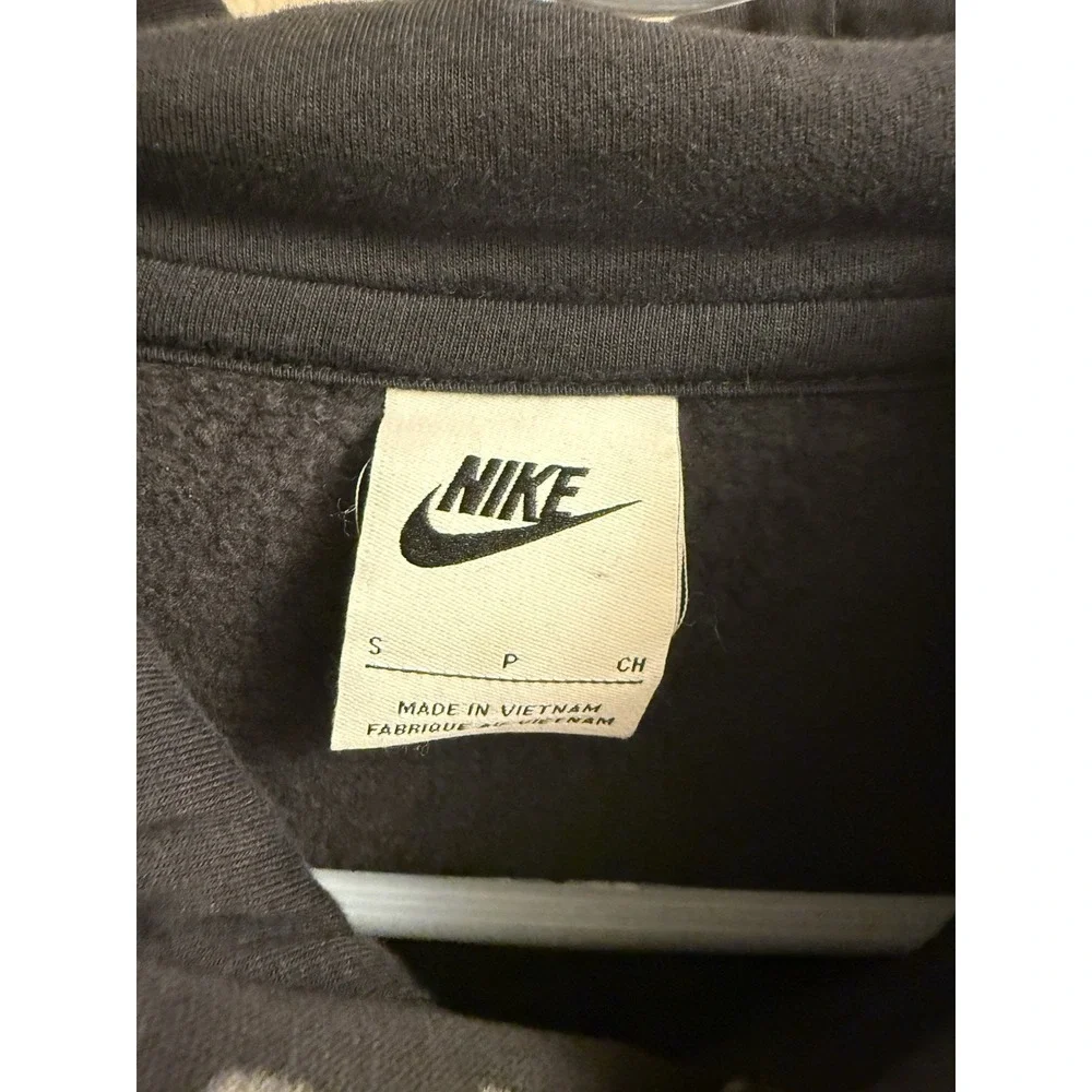 Nike Mens Hoodie Small Bold School‎ Sportswear Club Fleece Casual Black